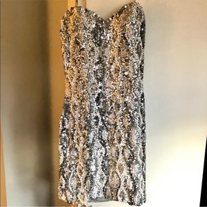 Silver Sequin Dress